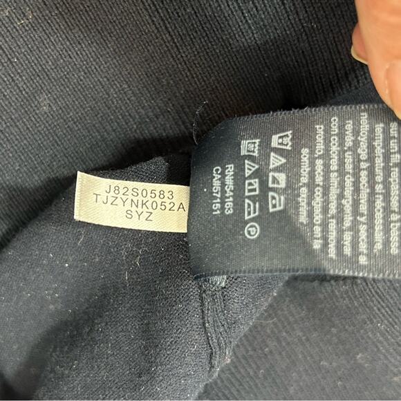 Tommy Hilfiger Stella Navy Blue Turtleneck Sweater XS Button Cuff Y2K - Picture 11 of 12